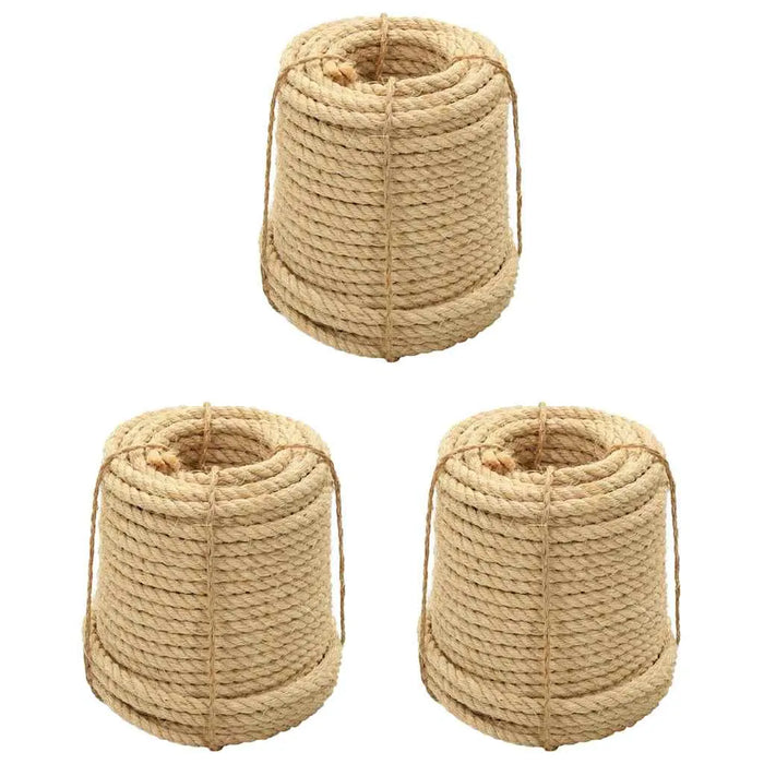 3 Pack Heavy-Duty Natural Sisal Rope Set – 14 mm Thick | Includes 1x50m and 2x100m Rolls VIDAXL - Little and Giant Explorers vidaXL