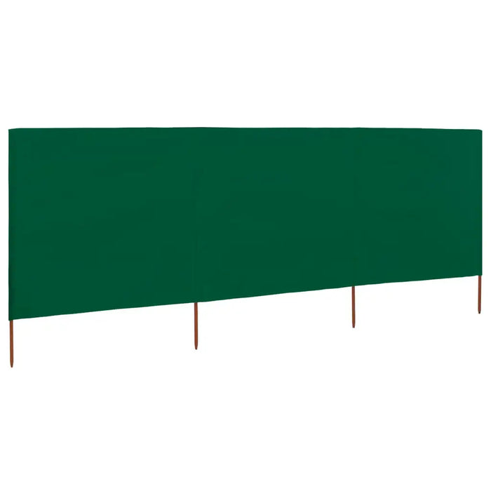 3-Panel Garden Wind Screen – Green | 4m Outdoor Windbreak with Wooden Poles VIDAXL - Little and Giant Explorers vidaXL