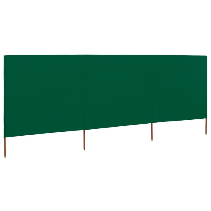 3-Panel Wind Screen in Green (400 x 160cm) - Little and Giant Explorers vidaXL