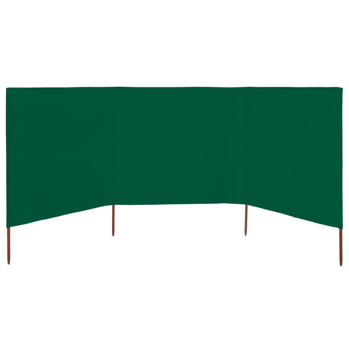 3-Panel Wind Screen in Green (400 x 160cm) - Little and Giant Explorers vidaXL