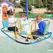 3-Person Kids Seesaw | Teeter Totter in Blue - Little and Giant Explorers Costway