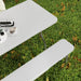 3 Piece 6ft Folding Picnic Table and Bench Set in White - Little and Giant Explorers Outsunny