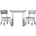3-Piece Adjustable Kids Table and Chair Set – Grey and White | Height Adjustable AIYAPLAY - Little and Giant Explorers AIYAPLAY