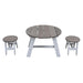 3 Piece Children Picnic Table Set in Grey and White - Little and Giant Explorers AXI