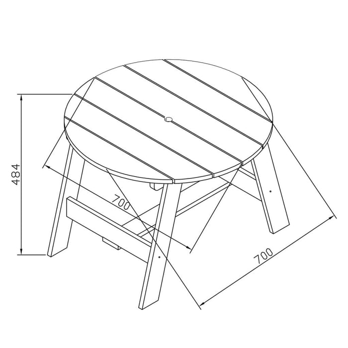 3 Piece Children Picnic Table Set in Grey and White - Little and Giant Explorers AXI