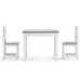 3 Piece Children Table and Chair Set in White and Grey - Little and Giant Explorers vidaXL