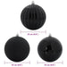 3-Piece Christmas Bauble Set – Black Ornament Set | Shiny, Matte and Pumpkin Finish VIDAXL - Little and Giant Explorers vidaXL