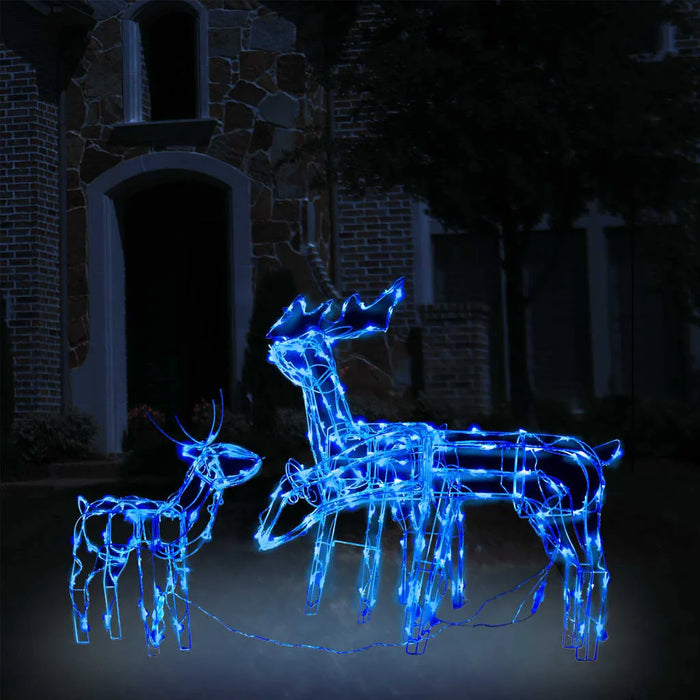 3 Piece Christmas Light Display Reindeers with 229 LEDs - Little and Giant Explorers vidaXL