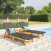 3 Piece Garden Lounge Set in Poly Rattan and Solid Wood Acacia - Little and Giant Explorers vidaXL