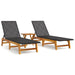 3 Piece Garden Lounge Set in Poly Rattan and Solid Wood Acacia - Little and Giant Explorers vidaXL