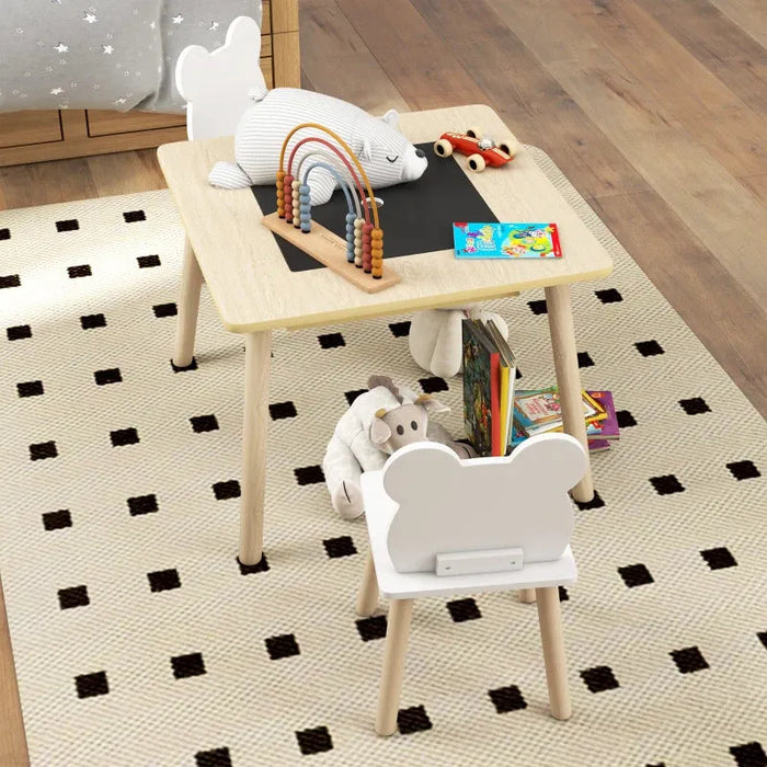 3-Piece Kids Activity Table and Chair Set - Bear Chairs | Flip-Top Design - Storage AIYAPLAY - Little and Giant Explorers AIYAPLAY