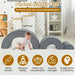 3-Piece Kids Foam Arch Climbing Toy Set – Grey | Indoor Play Sofa, Tunnel and Bridge COSTWAY - Little and Giant Explorers Costway