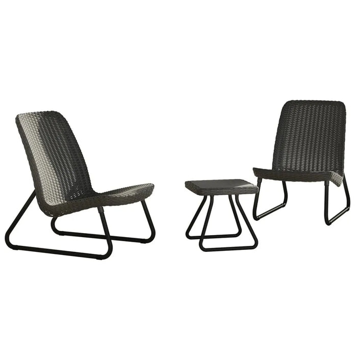 3 Piece Patio Furniture Set 'Rio' in Graphite - Little and Giant Explorers Keter