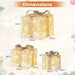 3-Piece Pre-Lit Christmas Gift Boxes – White | Decorative LED Present Set with Bows COSTWAY - Little and Giant Explorers Costway
