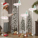 3-Piece Snow-Flocked Pencil Christmas Tree Set | 3ft, 4ft and 5ft Slim Trees HOMCOM - Little and Giant Explorers HOMCOM
