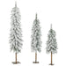 3-Piece Snow-Flocked Pencil Christmas Tree Set | 3ft, 4ft and 5ft Slim Trees HOMCOM - Little and Giant Explorers HOMCOM