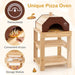 3-Piece Wooden Outdoor Mud Kitchen for Kids with BBQ and Pizza Oven - Little and Giant Explorers Costway