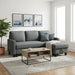 3-Seater Linen-Look Corner Sofa Bed – Charcoal Grey | Reversible Chaise HOMCOM - Little and Giant Explorers