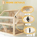 3-Tier Hamster Cage – Natural Wood | Seesaw, Ramp, Exercise Wheel and Hut PAWHUT - Little and Giant Explorers PawHut