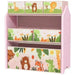 3-Tier Kids Toy Storage Unit with 6 Removable Storage Boxes in Pink - Little and Giant Explorers AIYAPLAY