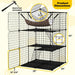 3-Tier Large Cat Cage – Black | Hammock, Ladders and Sky Window COSTWAY - Little and Giant Explorers Costway