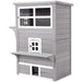 3-Tier Outdoor Cat House – Grey and White | Asphalt Roof, Windows and Platforms PAWHUT - Little and Giant Explorers PawHut