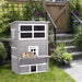 3-Tier Outdoor Cat House – Grey and White | Asphalt Roof, Windows and Platforms PAWHUT - Little and Giant Explorers PawHut