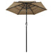 3-Tier Parasol with Aluminium Pole in Taupe - Little and Giant Explorers vidaXL