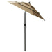 3-Tier Parasol with Aluminium Pole in Taupe - Little and Giant Explorers vidaXL