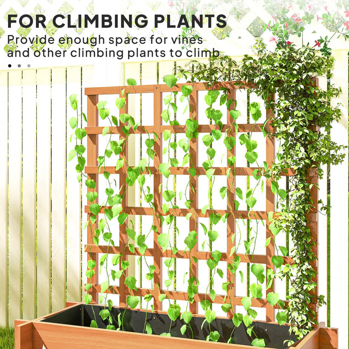 3-Tier Raised Garden Bed | Back Trellis and Three Planter Boxes - Little and Giant Explorers Outsunny