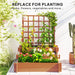 3-Tier Raised Garden Bed | Back Trellis and Three Planter Boxes - Little and Giant Explorers Outsunny