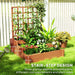 3-Tier Raised Garden Bed | Back Trellis and Three Planter Boxes - Little and Giant Explorers Outsunny