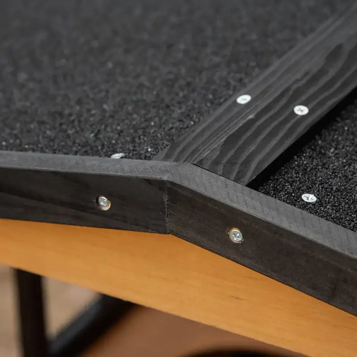 3-Tier Wooden Cat House – Yellow and Black | Balcony, Jump Step and Waterproof Roof PAWHUT - Little and Giant Explorers PawHut