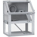 3-Tier Wooden Hamster Cage - Grey | Deep Base, Wheel, Seesaw and Hut PAWHUT - Little and Giant Explorers PawHut