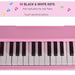 30 Keys Mini Kids Piano with Music Stand and Bench in Pink - Little and Giant Explorers HOMCOM