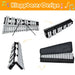 Foldable glockenspiel xylophone with metal bars, mallets, and carrying case on white background