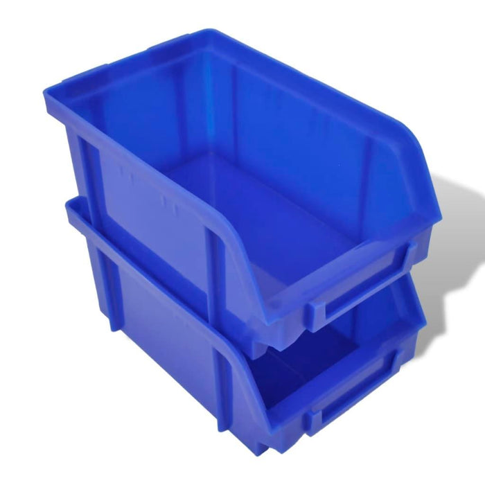 30 Piece Wall Mounted Plastic Storage Bin Set in Blue and Red - Little and Giant Explorers Little and Giant Explorers