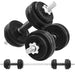 30kg Adjustable Dumbbell and Barbell Set | 2-in-1 Steel Weight Training Kit with Spinlocks SPORTNOW - Little and Giant Explorers SPORTNOW