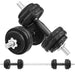 30kg Adjustable Dumbbell and Barbell Set | 2-in-1 Steel Weight Training Kit with Spinlocks SPORTNOW - Little and Giant Explorers SPORTNOW