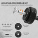 30kg Adjustable Dumbbell and Barbell Set | 2-in-1 Steel Weight Training Kit with Spinlocks SPORTNOW - Little and Giant Explorers SPORTNOW
