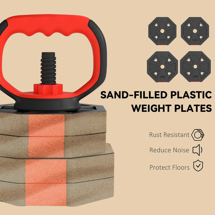 30kg Adjustable Dumbbell Set – 4-in-1 Weights Kit | Barbell, Kettlebell and Push-Up Stand SPORTNOW - Little and Giant Explorers SPORTNOW