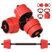 30kg Four-in-One Weights Set - Red | Dumbbells, Barbells, Kettlebells and Push-Up Stands SPORTNOW - Little and Giant Explorers SPORTNOW