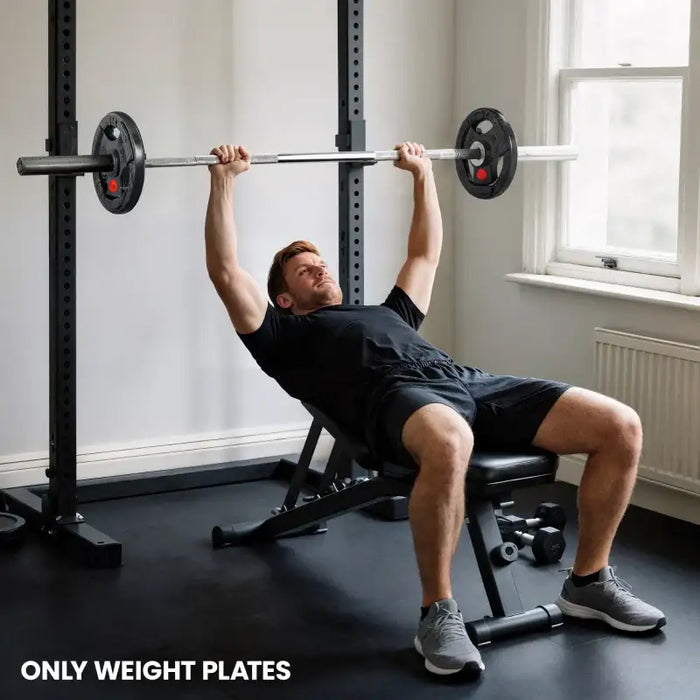 30kg Olympic Weight Plate Set – Black | 2x15kg Plates - Triple Grip and 5cm Centre Hole SPORTNOW - Little and Giant Explorers SPORTNOW