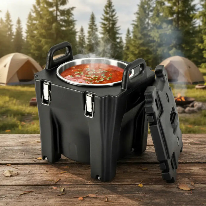 30L Insulated Food Carrier | Portable 3-Layer Hot and Cold Storage Box with Wheels COSTWAY - Little and Giant Explorers Costway