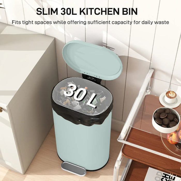 30L kitchen bin with a lid in a kitchen setting