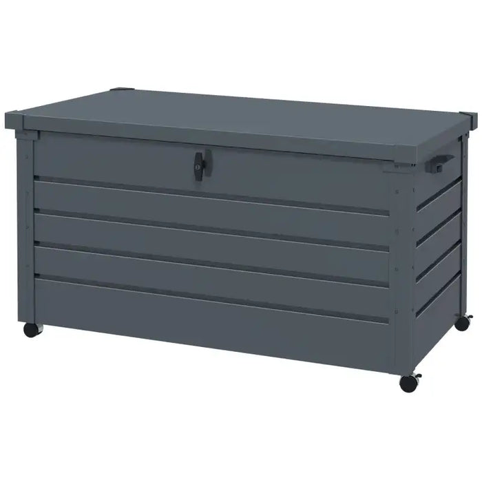 311L Metal Garden Storage Box – Lockable Outdoor Storage with Wheels | Galvanised Steel OUTSUNNY - Little and Giant Explorers Outsunny