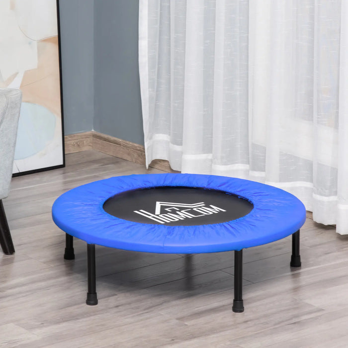 32" Mini Fitness Trampoline in Blue and Black - Little and Giant Explorers HOMCOM