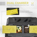 360° Rotating Composter with Dual Chamber in Black and Yellow 160L - Little and Giant Explorers Outsunny