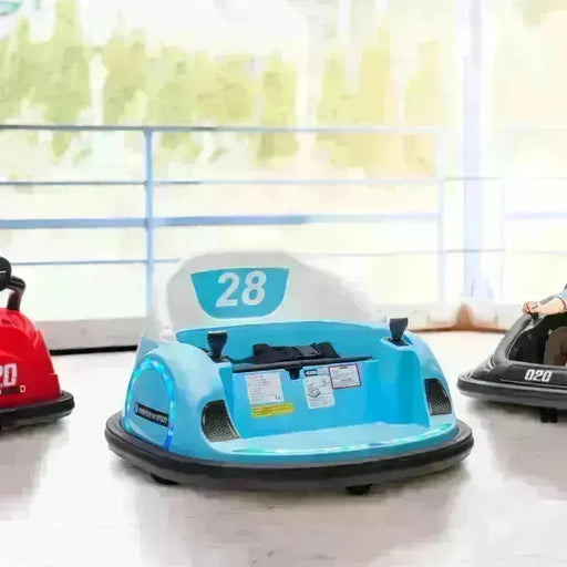 360° Rotation Kids Bumper Car with Remote Control in Light Blue 12V - Little and Giant Explorers AIYAPLAY