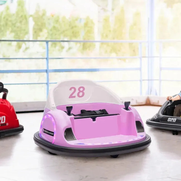 360° Rotation Kids Bumper Car with Remote Control in Pink - Little and Giant Explorers AIYAPLAY